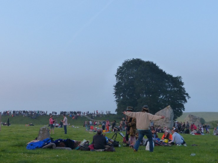 Crowd on the Avebury bank